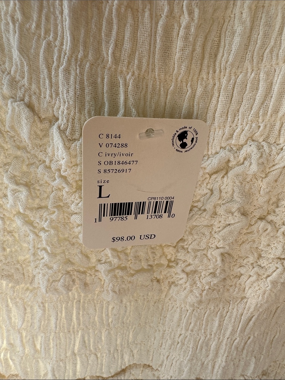 Free People Cream Smocked Spaghetti-Strap Maxi Dress - Picture 3 of 4